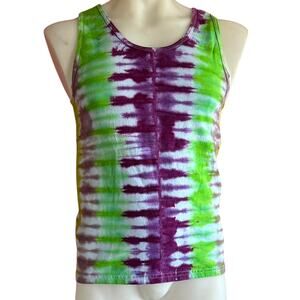 Mens Shirt Size Small Tie Dye Tank Top Festival Hippy Indie Travel Beach Summer